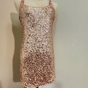 Suzy Shier Sequin Sleeveless Mini Dress, Size S